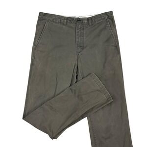 Eddie Bauer Classic Fit Chino Pants Mens 34X36 Green Canvas Legend Wash